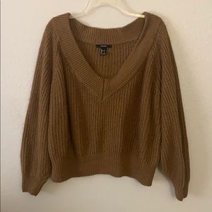 Oversized Off the Shoulder Knit Sweater